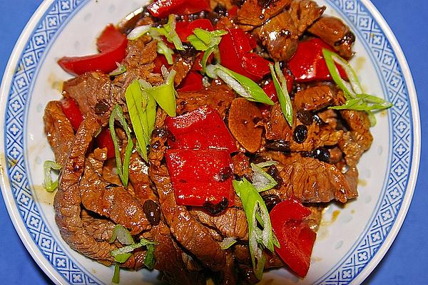 Beef Fillet with Paprika and Black Bean Sauce