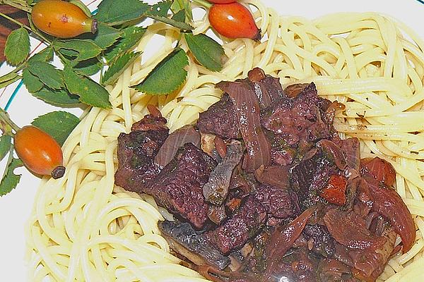 Beef in Red Wine Sauce