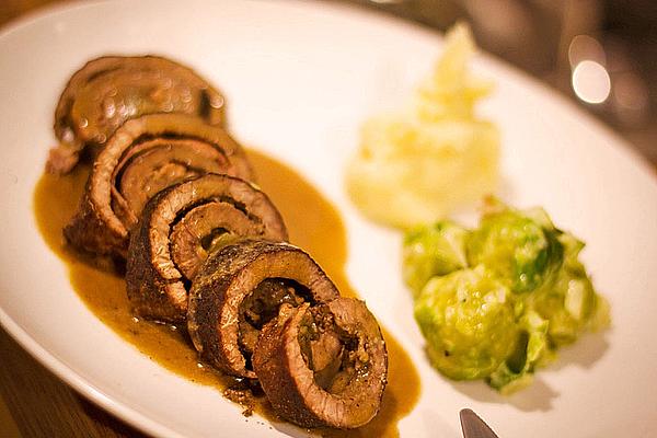 Beef Roulades with Brussels Sprouts