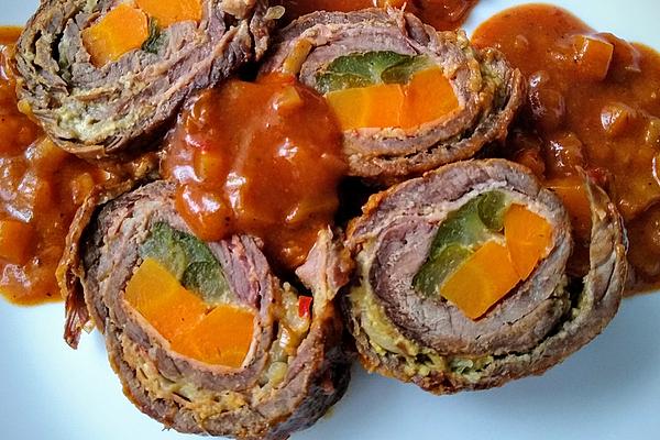 Beef Roulades with Carrot Filling