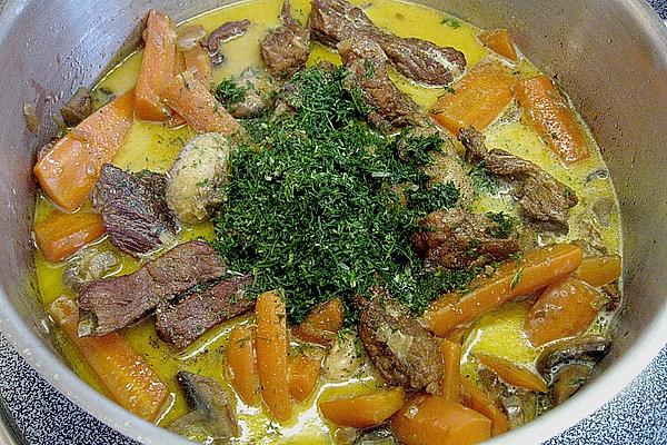 Beef – Sliced ​​meat with Carrots