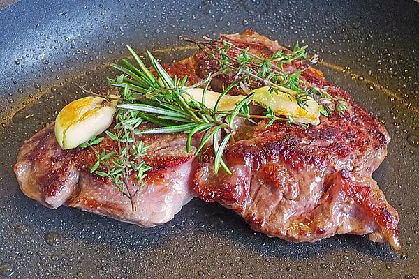 Beef Steaks with Herb Edge