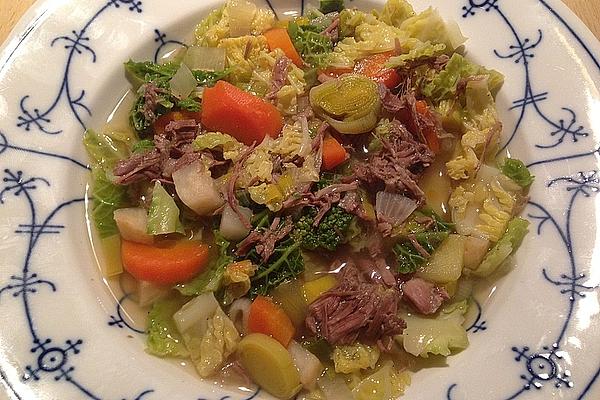 Beef Stew with Savoy Cabbage