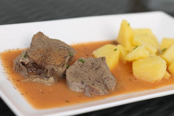 Beef Tongue in Madeira Sauce
