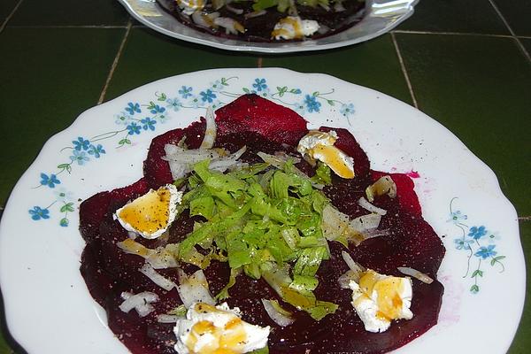Beetroot Carpaccio with Goat Cheese