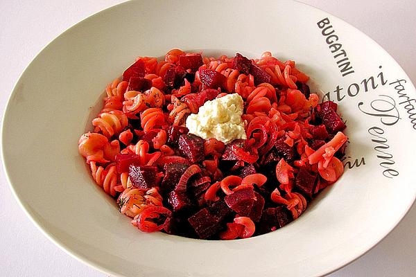 Beetroot Noodles with Horseradish