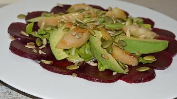 Spinach and Beetroot Salad with Avocado