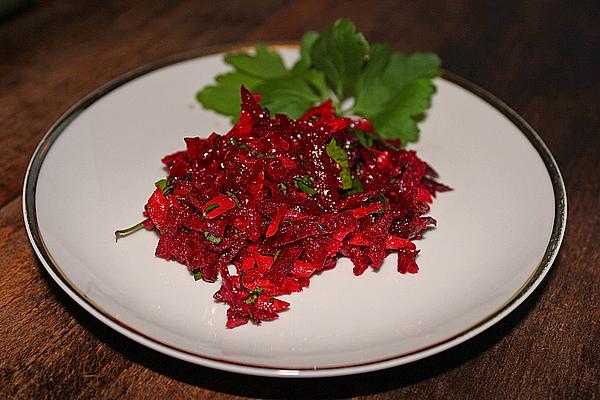 Beetroot Salad with Carrots and Celery