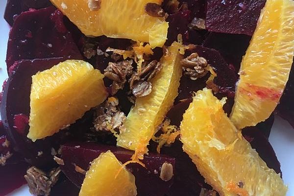 Beetroot Salad with Oranges and Crispy Flakes