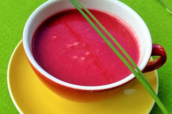 Beetroot Soup with Cream and Horseradish