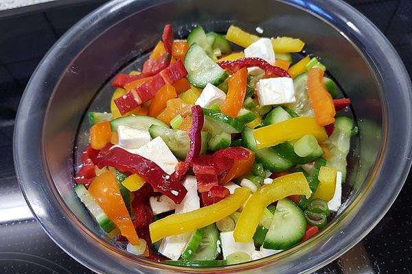 Bell Pepper and Cheese Salad