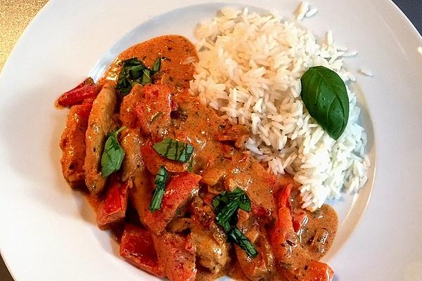 Bell Pepper Chicken Breast with Sun-dried Tomatoes