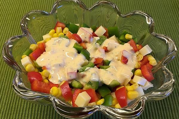 Bell Pepper Corn Cheese Salad