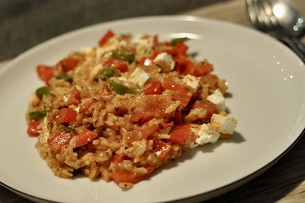 Bell Pepper Rice with Feta