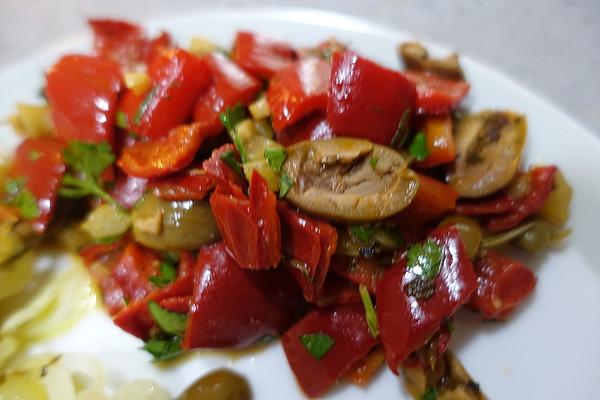 Bell Pepper Vegetables with Anchovies and Capers