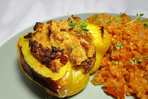 Bell Peppers Filled with Chickpea Puree