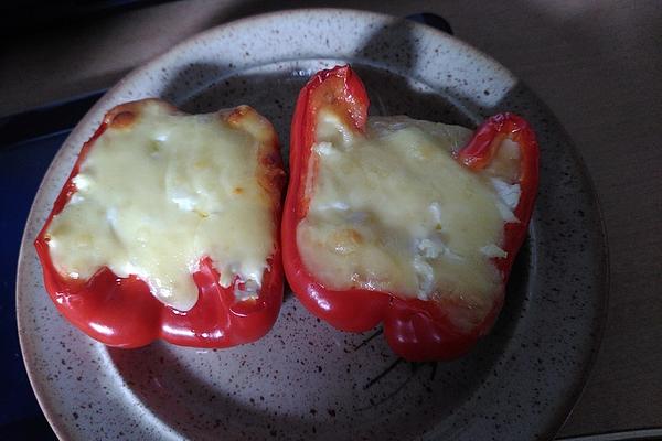 Bell Peppers with Quark and Herder Cheese Filling