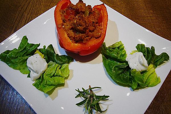 Bell Peppers with Tomato Couscous Filling