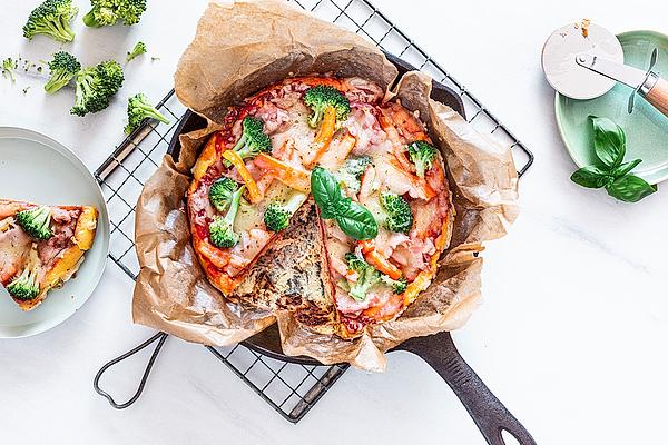 Best and Easiest Low-carb Pizza, with Base Of Cream Cheese, Cheese and Egg