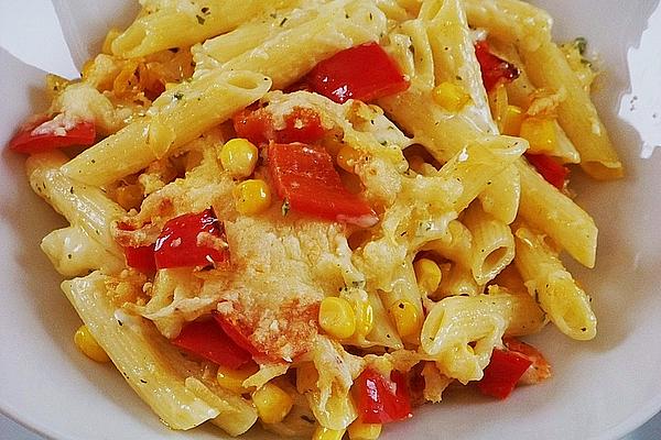 Best Colorful Pasta Bake with Corn and Paprika