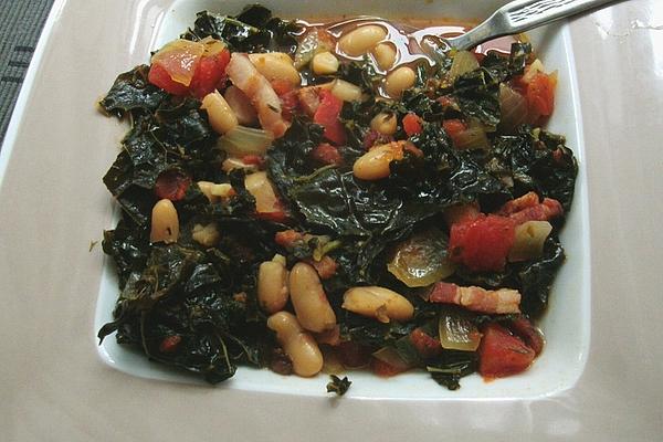 Black Cabbage Stew with White Beans