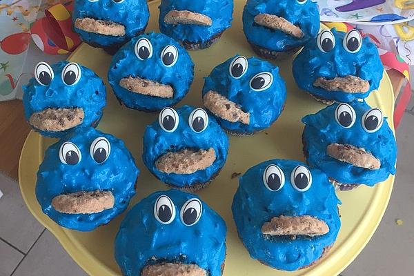 Blue Monster Cupcakes