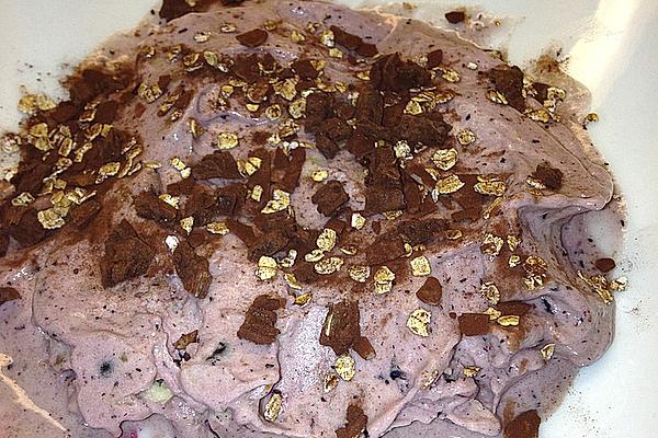 Blueberry and Banana Ice Cream with Chocolate Sprinkles