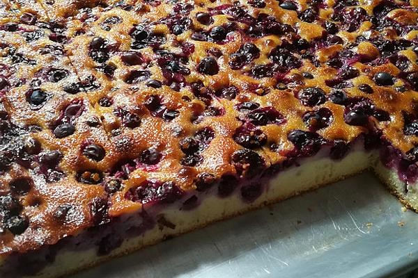 Blueberry Cake with Marzipan Topping