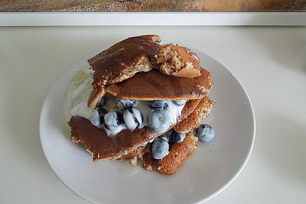 Blueberry Pancakes Made from Almond Flour
