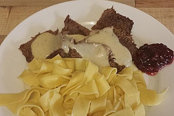Boiled Beef with Horseradish Sauce, Cooked in Pressure Cooker