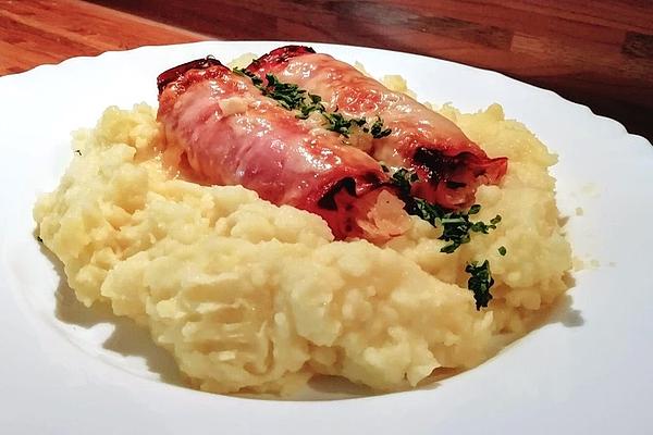 Boiled Ham Rolls Filled with Sauerkraut