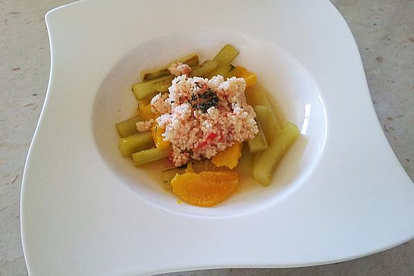 Braised Cucumbers with Oranges and Couscous