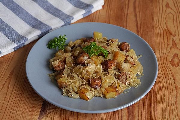 Bratwurst and Sauerkraut Pan