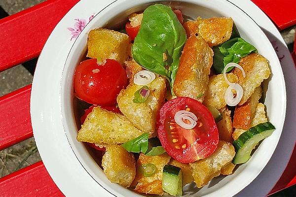 Bread Salad Made from Croutons