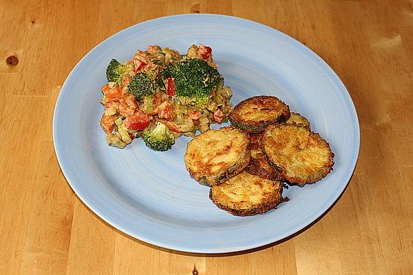 Breaded Zucchini and Vegetable-coconut-peanut Pan