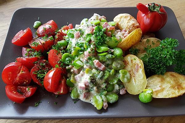 Broad Beans in Bacon Sauce