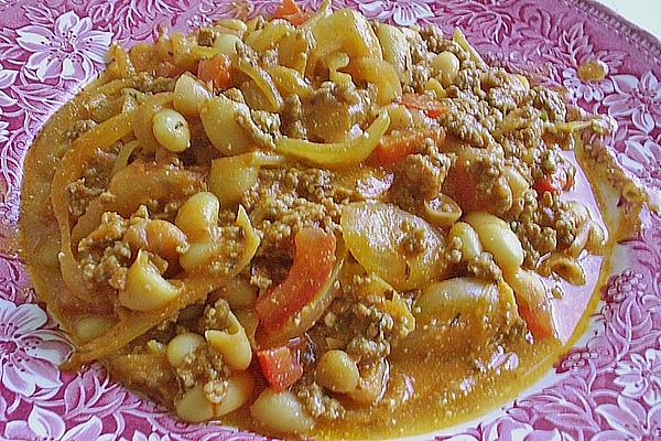 Broad Beans with Mince