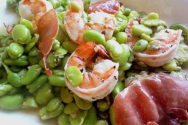 Broad Beans with Prawns