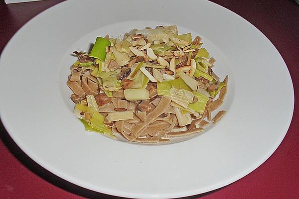 Broad Ribbon Noodles with Leek – Chestnut – Cream and Old Parmesan