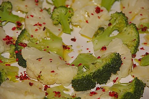 Broccoli and Cauliflower Carpaccio