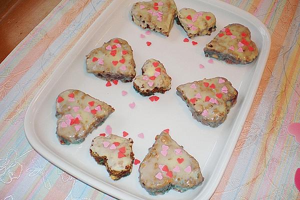 Brownie – Hearts with M &amp; Ms