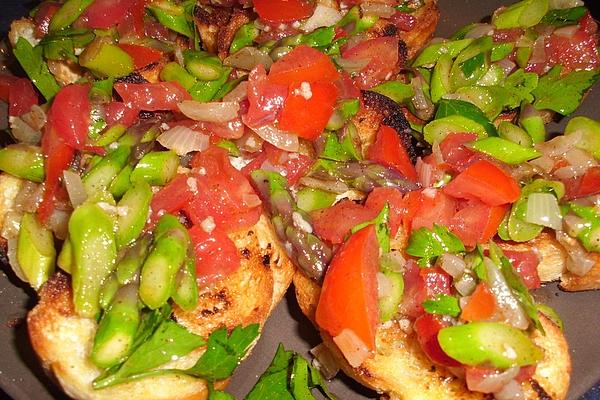 Bruschetta with Green Asparagus