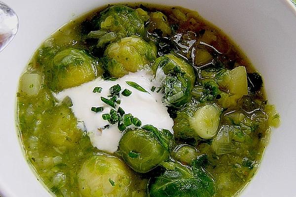 Brussels Sprouts and Leek Soup
