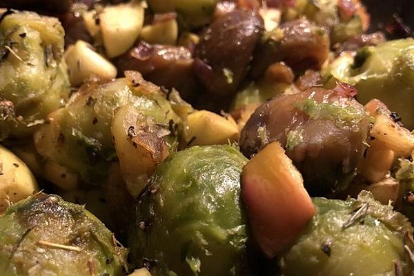 Brussels Sprouts, Apples, Chestnuts and Vegetables À La Gabi
