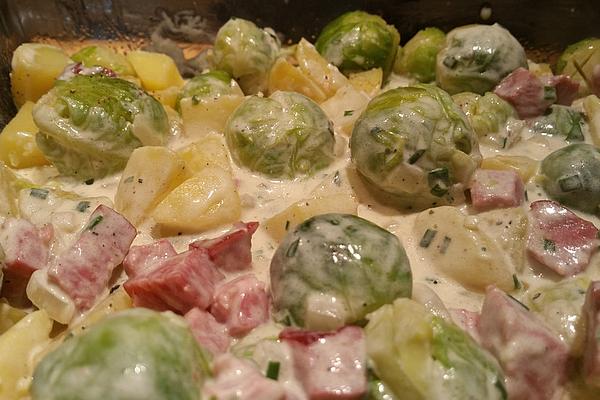 Brussels Sprouts – Potatoes – Smoked Pork – Pan