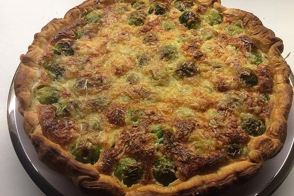 Brussels Sprouts Quiche with Pine Nuts