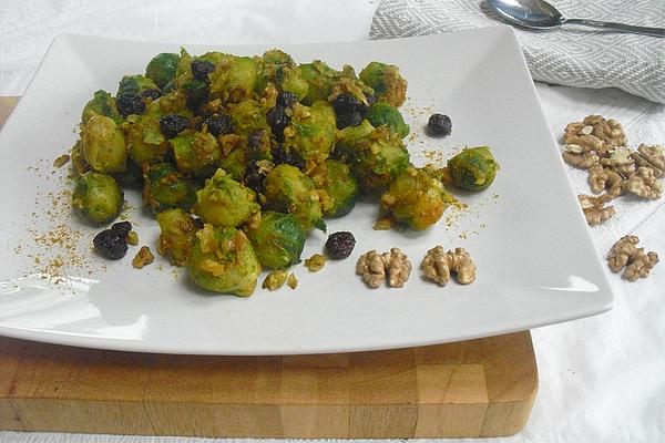 Brussels Sprouts with Cranberries and Walnuts