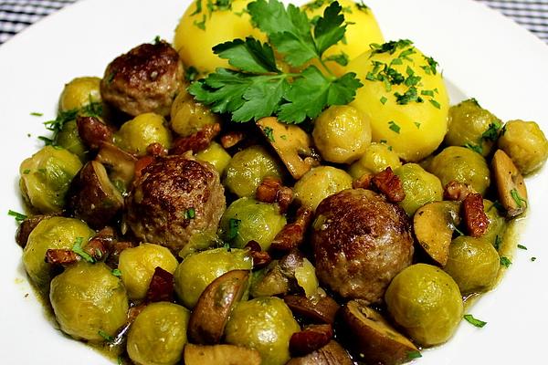 Brussels Sprouts with Meatballs