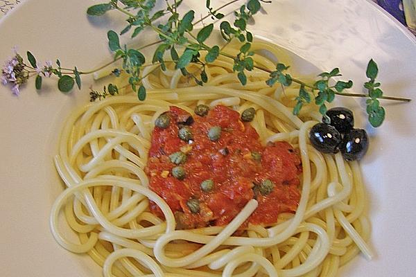 Bucatini with Caper Sauce