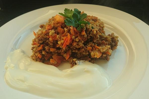 Buckwheat – Minced Meat – Tomato Stew